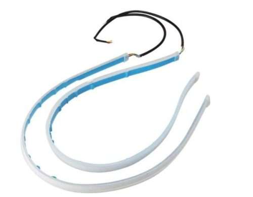 Aerbes AB-Q616 Soft Article Car Turn Signal LED Light Strips 600mm - White and Yellow