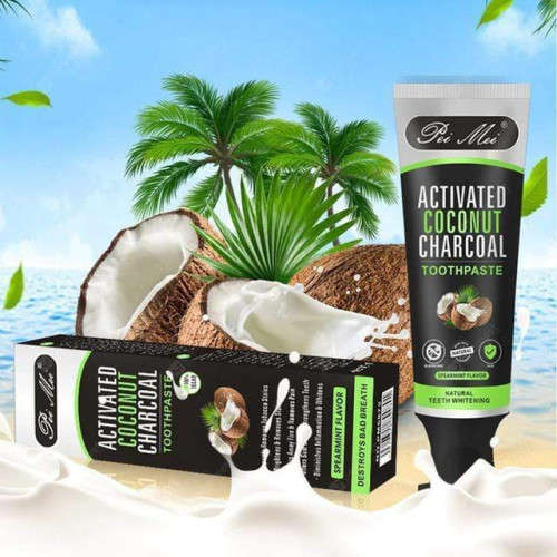 Natural Activated Coconut Charcoal Toothpaste (100 g) (Pack of 2)
