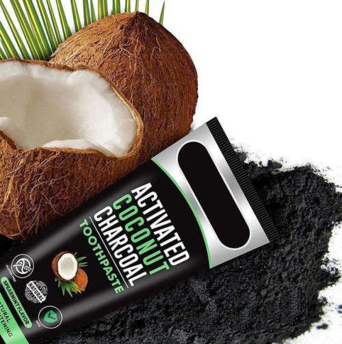 Natural Activated Coconut Charcoal Toothpaste (100 g) (Pack of 2)