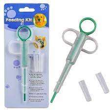 Pet Pill Shooter - Tablet Syringe Pusher Soft Tip Pet Food & Medicine Feeder - GREEN