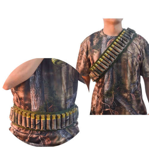 Nylon Tactical 27 Shotgun Hunting Military Army 12 Gauge Stock Ammo Holder Belt - Black