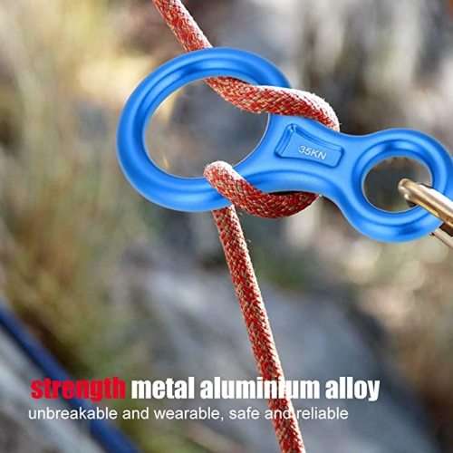 8-Ring Rock Climbing Rope 35KN - BLUE