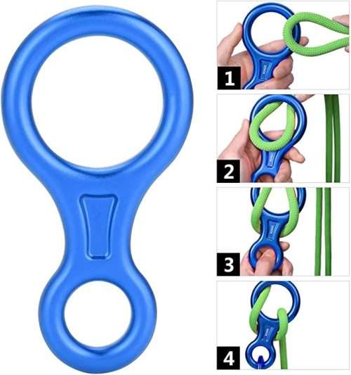 8-Ring Rock Climbing Rope 35KN - BLUE
