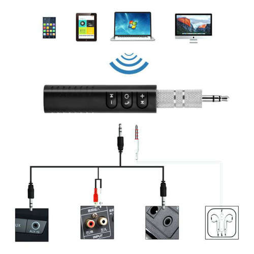 3.5mm Wireless Bluetooth Audio Receiver Stereo Music Adapter for Car Speaker