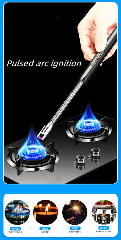 360 Rotation Arc BBQ Lighter - Black