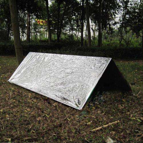 Emergency Blanket Survival Shelter Tent Mylar Thermal Shelter Tube Tent Ultralight Waterproof Tent 2