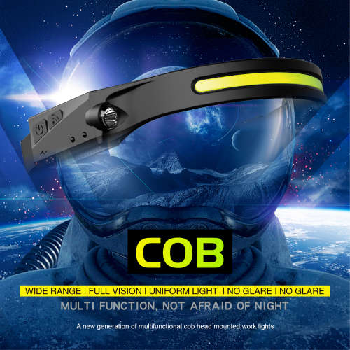 1200mAh USB Rechargeable 550LM COB LED Induction Riding Headlamp Hunting Flashlight Work Light 3Mode