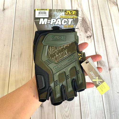 # 4 Non-slip Fingerless Gloves Half Finger Cycling Outdoor Climbing Hiking camping - GREEN