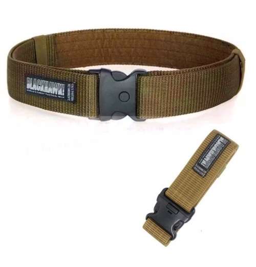 Tactical Nylon Adjustable Belt Military Buckle Gun Belt Quick Release Army Belts -KHAKI