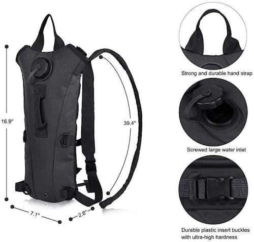 3L Tactical Hydration Backpack Military Water Bag Pouch Outdoor Running Cycling Camping Rucksack