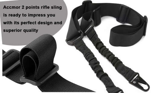 Two point Rifle Tactical Gun Sling Shoulder  Belt Strap (BLACK)