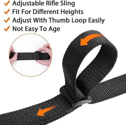 Two point Rifle Tactical Gun Sling Shoulder  Belt Strap (BLACK)
