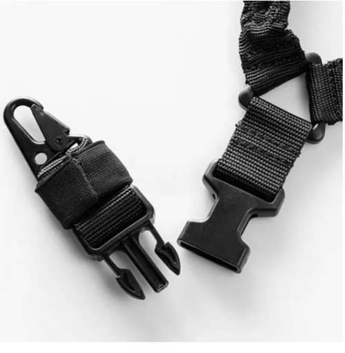 Single Point Rifle Rope Military Sling Shoulder Strap Adjustable -BLACK