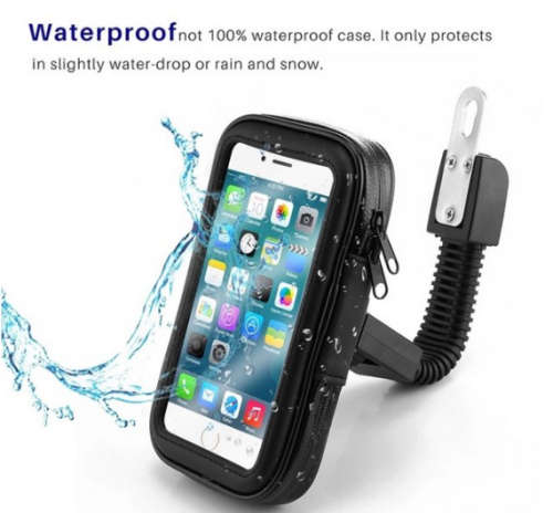 6.3` Waterproof Motorcycle Bike Phone Mount Holder for Handlebar Full Protection Touchable Screen