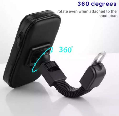6.3` Waterproof Motorcycle Bike Phone Mount Holder for Handlebar Full Protection Touchable Screen