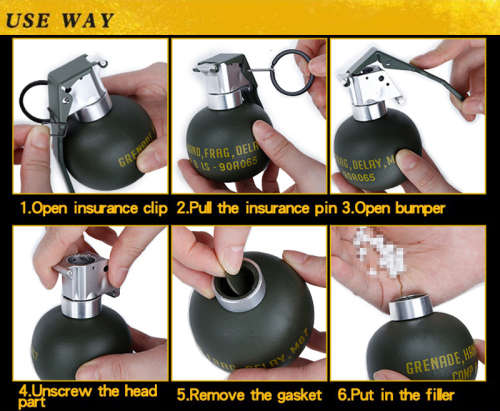 M67 Grenade Body Model Dummy Frag Grenade Quick Release airsoft Army Military
