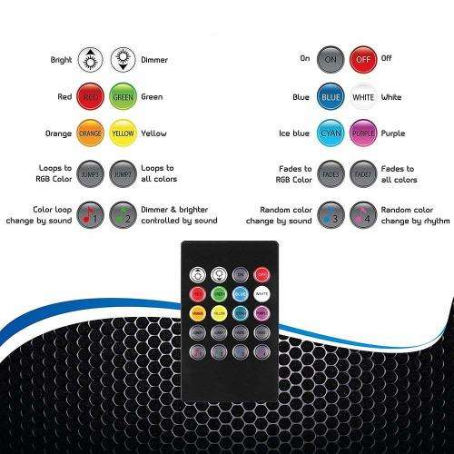 12 X LED Voice Control Led Ambient Car Lights