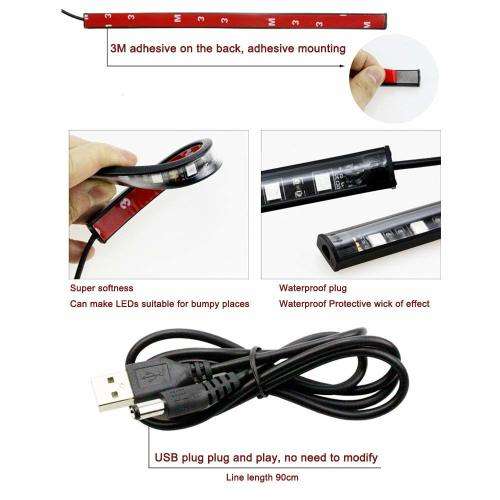 12 X LED Voice Control Led Ambient Car Lights
