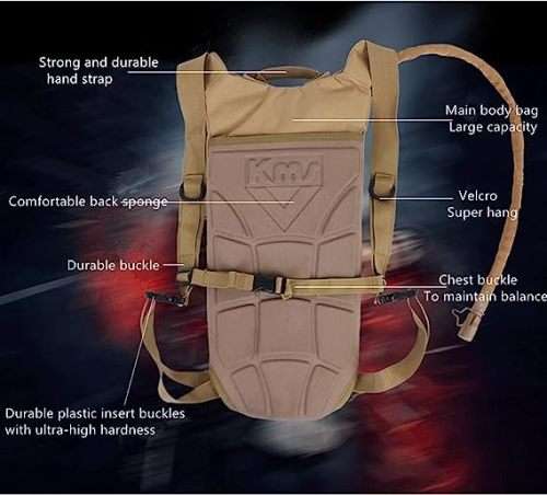 3L Tactical Hydration Backpack Military Water Bag Pouch Outdoor Running Cycling Camping Rucksack