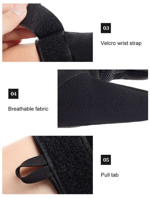 # 6 - Black Glove Full Finger with ventilation