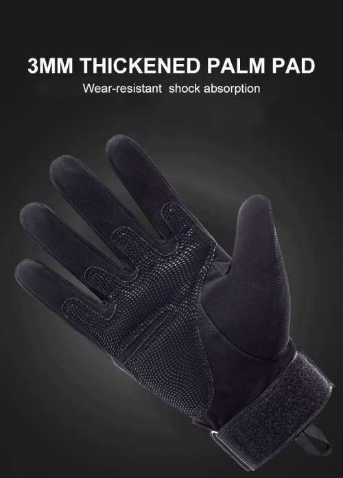 # 6 - Black Glove Full Finger with ventilation