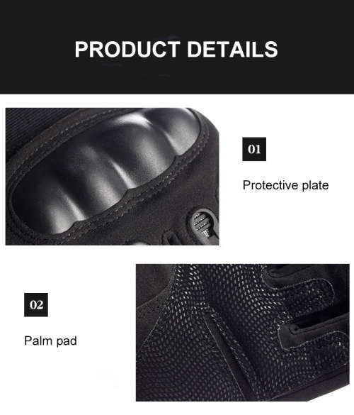 # 6 - Black Glove Full Finger with ventilation