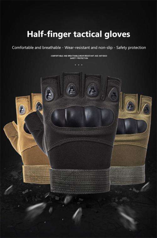 # 5 - Black Glove Half Finger with ventilation