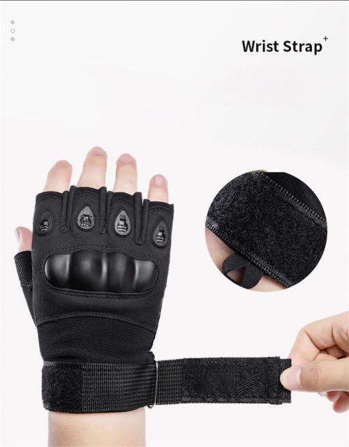 # 5 - Black Glove Half Finger with ventilation