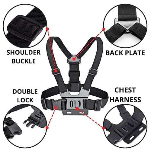 Universal Cell Phone And Sports Camera Mount Harness Strap