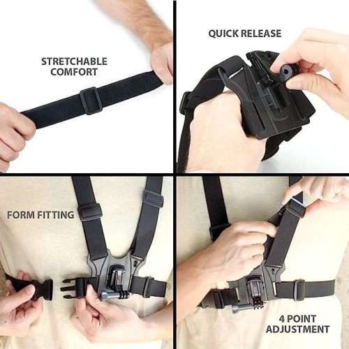 Universal Cell Phone And Sports Camera Mount Harness Strap