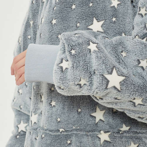 Glow In The Dark Hoodie Blanket  - STARS