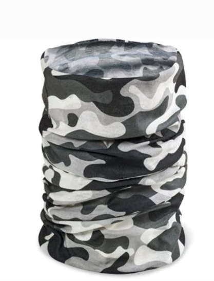 Bandana - Black & White Camouflage