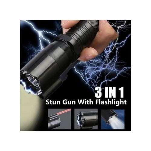 Rechargeable Electroshock LED Flashlight& Laser 288 Stun Gun
