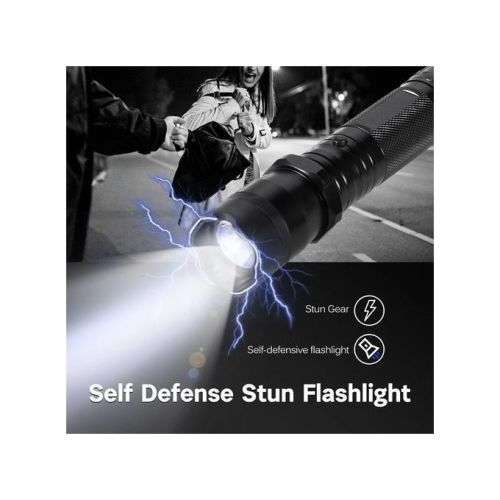 Rechargeable Electroshock LED Flashlight& Laser 288 Stun Gun