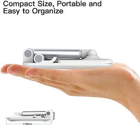 AB-S723 Foldable Mobile Phone Bracket - White