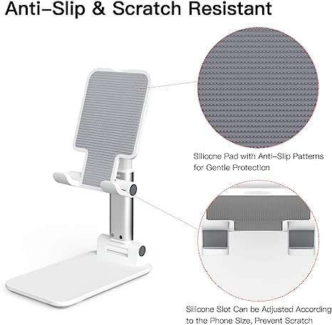 AB-S723 Foldable Mobile Phone Bracket - White