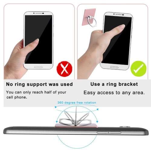 Rotating Ring Kickstand Mobile Phone Holder | Best Quality - SILVER