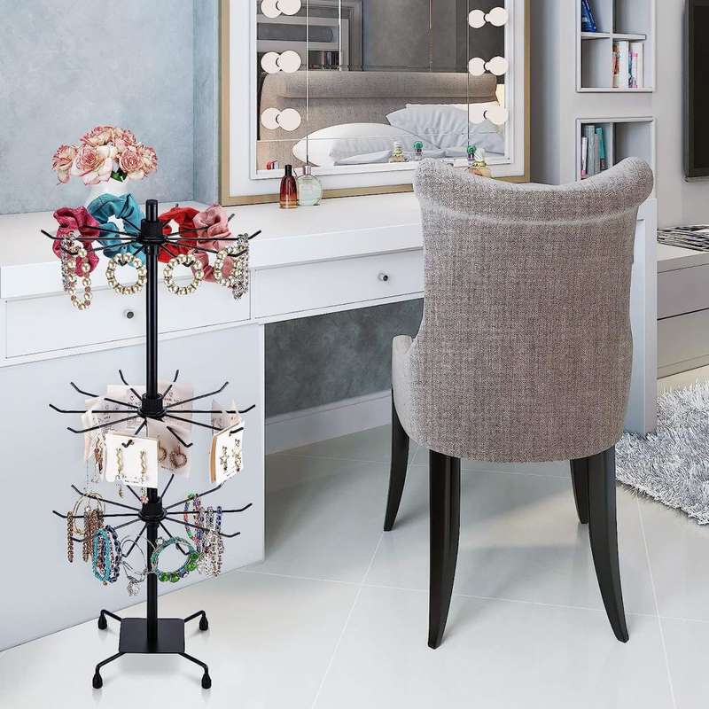 3-Tier Metal Rotating Display Stand (WHITE STAND)