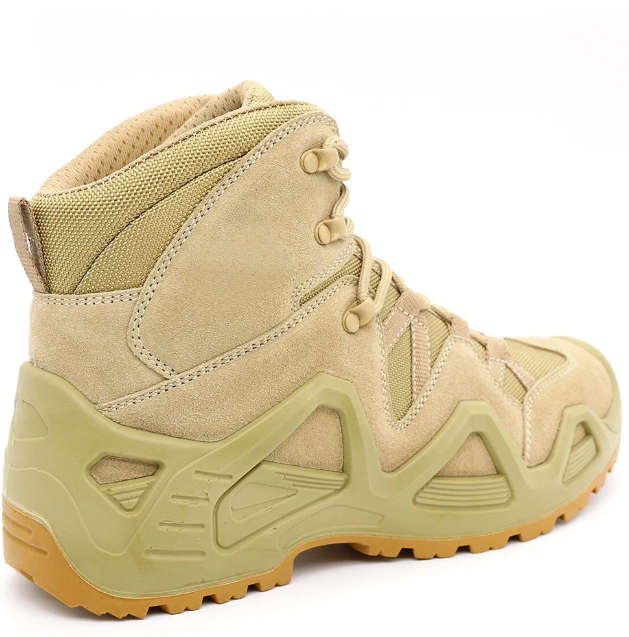(AK) Anti-Slip Safety Breathable Shock-Absorbing Climbing Hiking Tactical Ankle Boots- Khaki