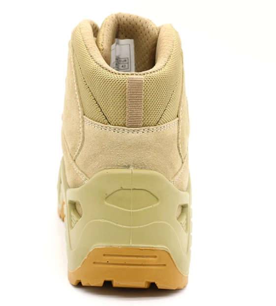 (AK) Anti-Slip Safety Breathable Shock-Absorbing Climbing Hiking Tactical Ankle Boots- Khaki