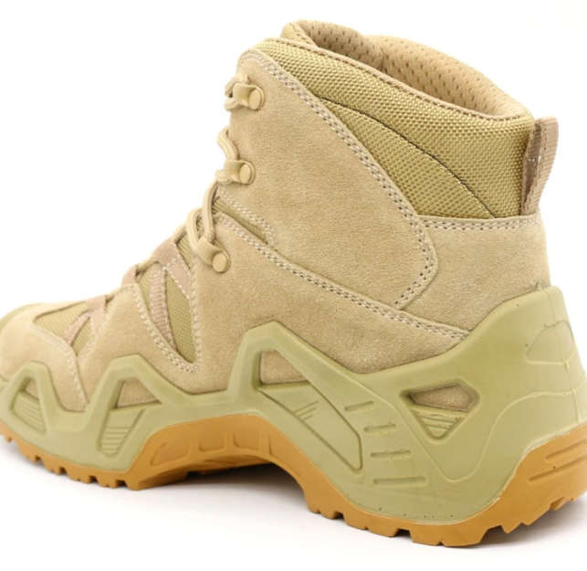 (AK) Anti-Slip Safety Breathable Shock-Absorbing Climbing Hiking Tactical Ankle Boots- Khaki