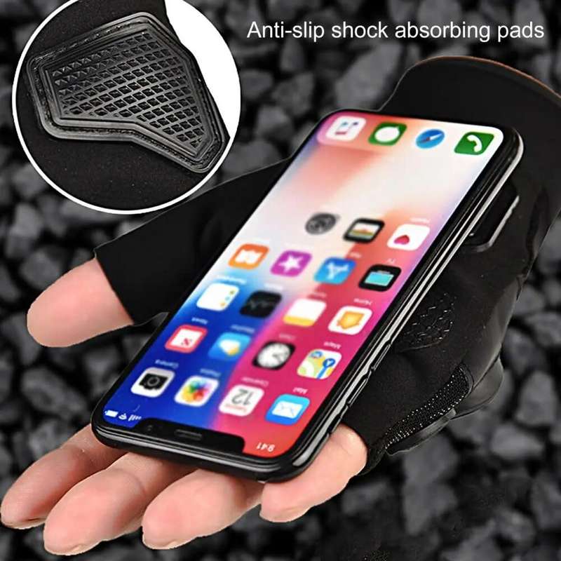 # 7 - Steel Case Half Finger Glove - Black