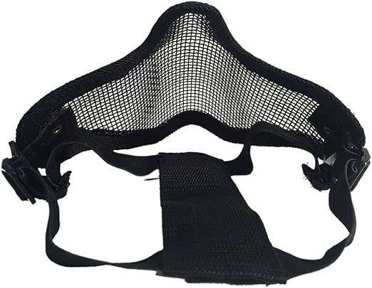 Tactical Airsoft Mask Half Face Adjustable Mesh Mask for Airsoft/CS Game