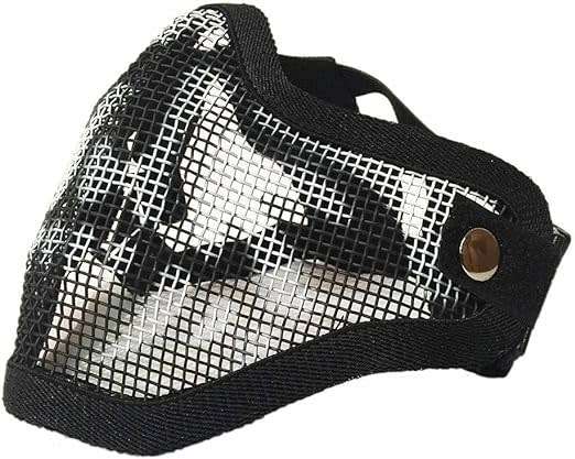 Tactical Airsoft Mask Half Face Adjustable Mesh Mask for Airsoft/CS Game