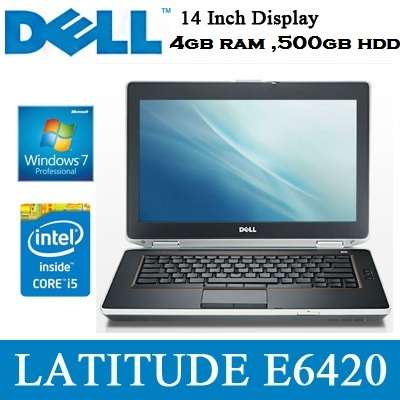 DELL LATITUDE E6420 ,  Core i5-2520M 2.50GHz 4GB DDR3 500GB HDD, 3G , VERY GOOD CONDITION