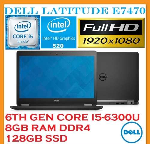 DELL LATITUDE E7470 , CORE I5-6300U , 8GB RAM,128GB SSD ,4G,INTEL HD GRPHICS 520 ,FULL HD ,BRAND NEW