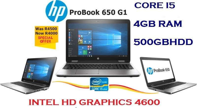 HP PROBOOK 650 G1 ,INTEL CORE I5-4200U ,4GB RAM,500GB HDD , 3G VERY GOOD  CONDITION