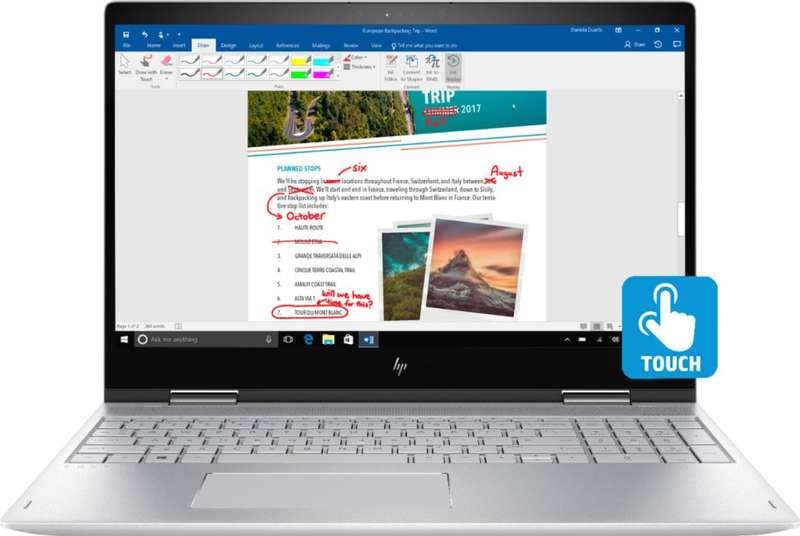 HP ENVY X360 15 , QUAD CORE I7-8550U @1.80GHz,8GB RAM ,512GB SSD, INTEL UHD GRAPHICS 620 FULL HD