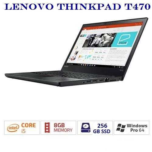 LENOVO THINKPAD T470 , CORE I5-7200U @2.50GHz,8GB RAM,256GB SSD , INTEL HD GRAPHICS 620