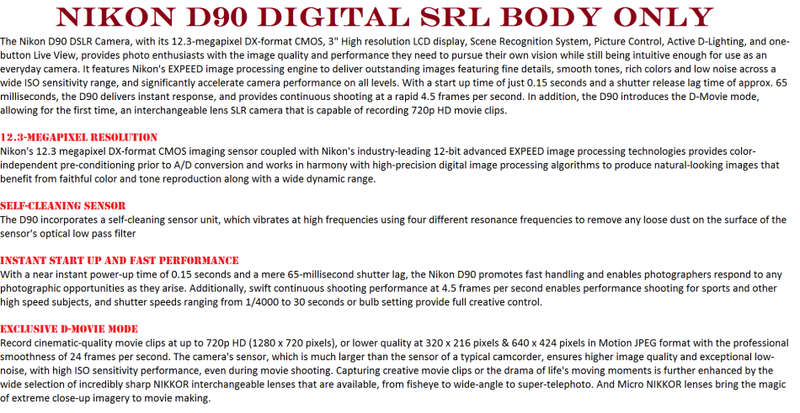 NIKON D90 BODY ONLY IN VERY GOOD CONDITION